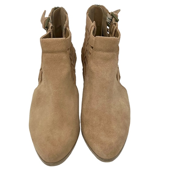 Sole Society women's tan suede strappy ankle booties size 7 - Picture 2 of 13